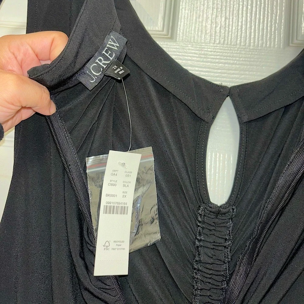 NWT J.Crew Ruched Center Seam Dress in Matte Jersey